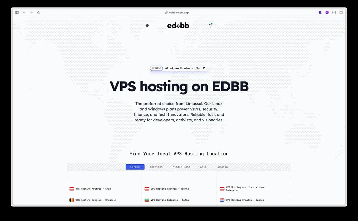 EDBB website homepage shown on a laptop